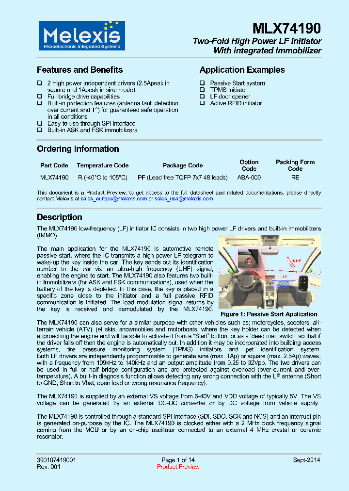 MLX74190RPFABA-000RE_8666986.PDF Datasheet
