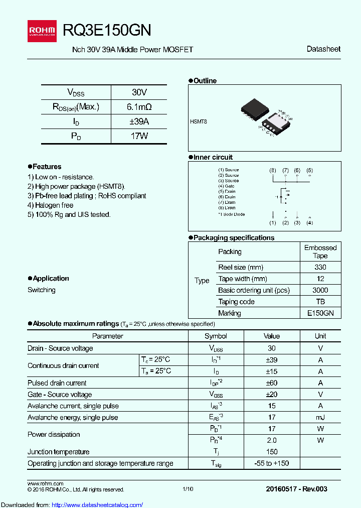 RQ3E150GNTB_8668342.PDF Datasheet