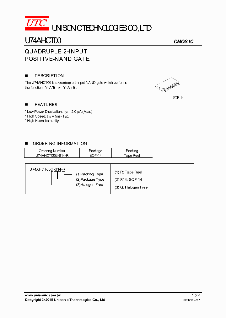 U74AHCT00_8670102.PDF Datasheet