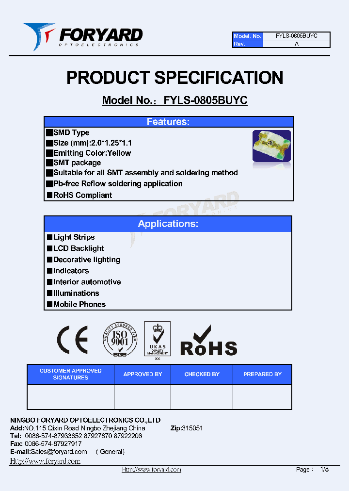 FYLS-0805BUYC-15_8671674.PDF Datasheet