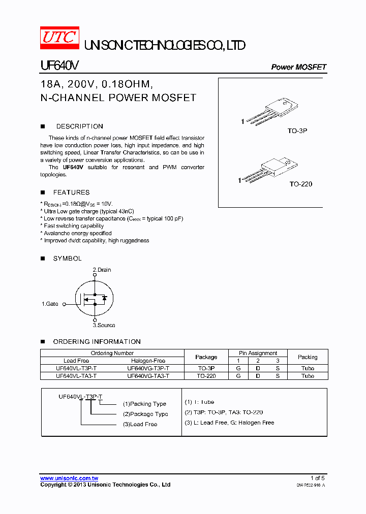 UF640VL-T3P-T_8672586.PDF Datasheet
