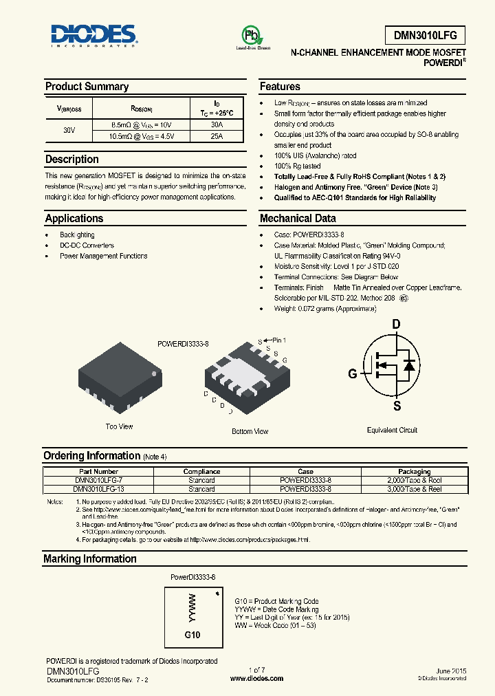 DMN3010LFG-7_8673760.PDF Datasheet