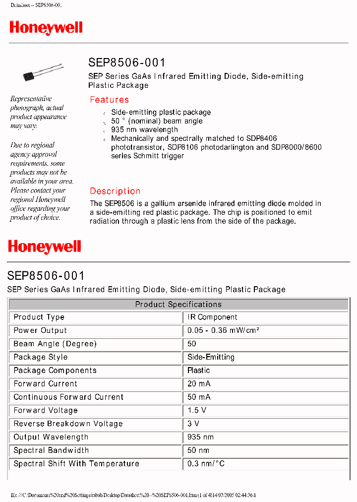 SEP8506-001_8675171.PDF Datasheet