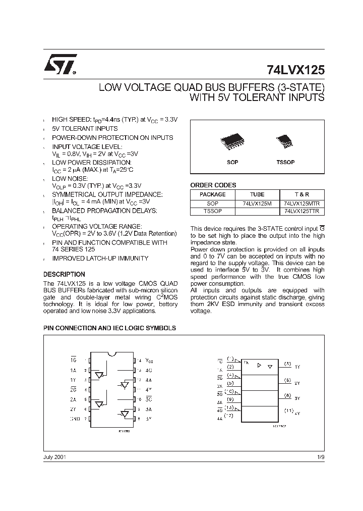 74LVX125M_8679640.PDF Datasheet