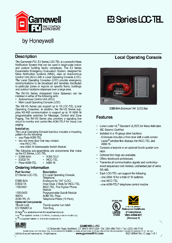 E3SERIESLOC-TEL_8680967.PDF Datasheet