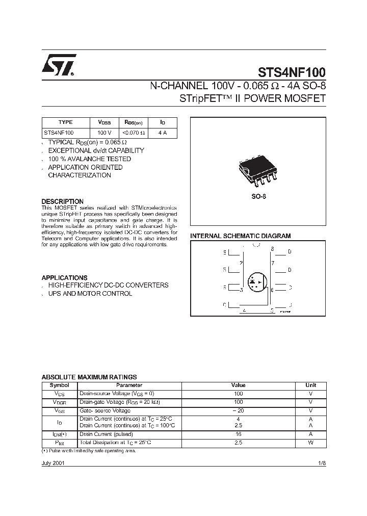 STS4NF100_8681592.PDF Datasheet
