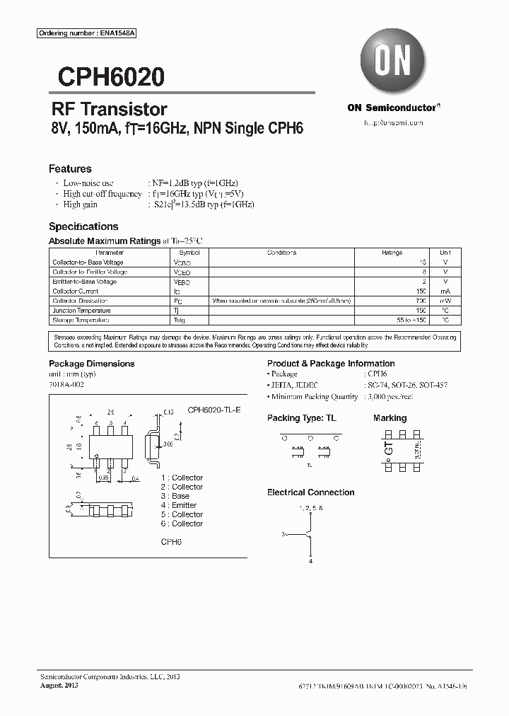 CPH6020-TL-E_8682816.PDF Datasheet