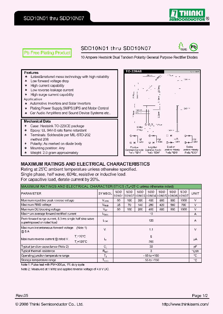 SDD10N05_8686379.PDF Datasheet