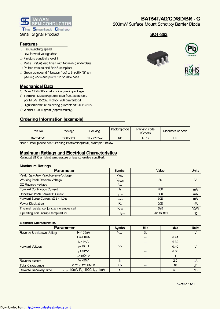 BAT54CD-G_8687780.PDF Datasheet