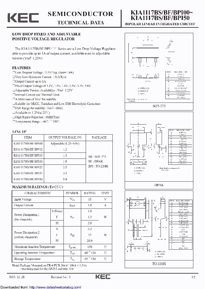 KIA1117BF25_8689761.PDF Datasheet