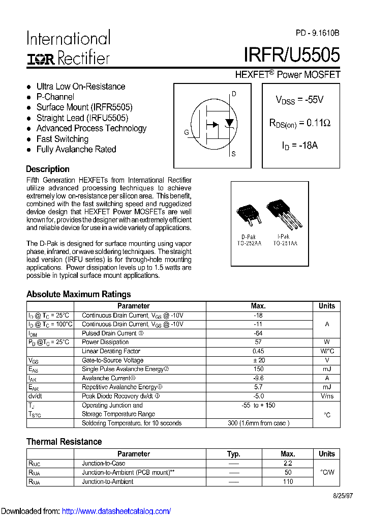PB-IRFU5505_8690213.PDF Datasheet