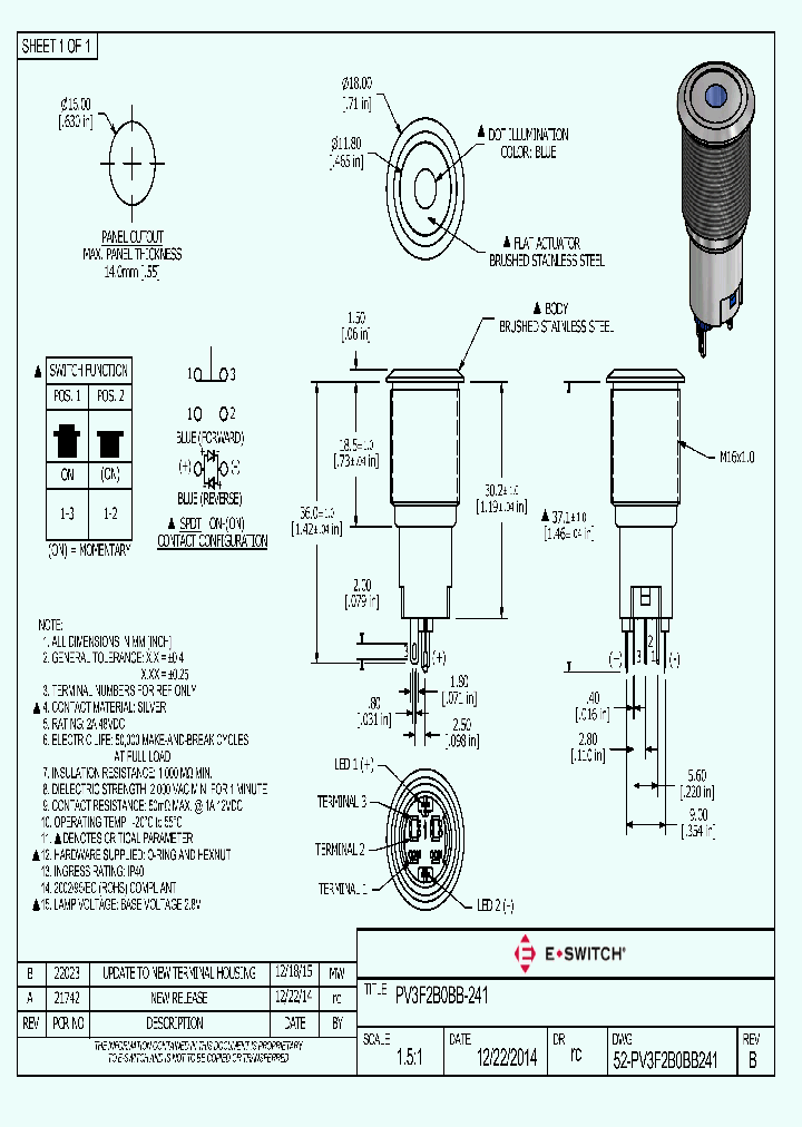 52-PV3F2B0BB241_8691407.PDF Datasheet
