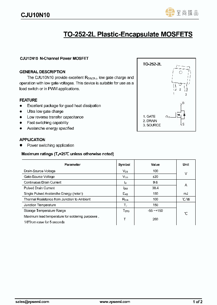 CJU10N10_8692418.PDF Datasheet
