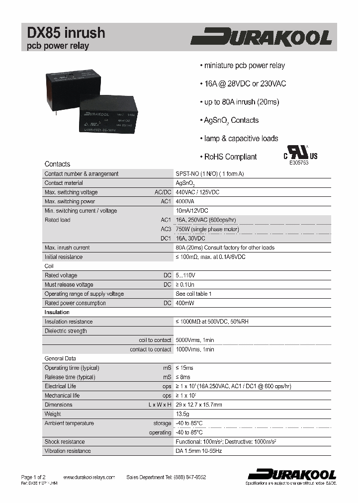 DX85-INRUSH_8692951.PDF Datasheet