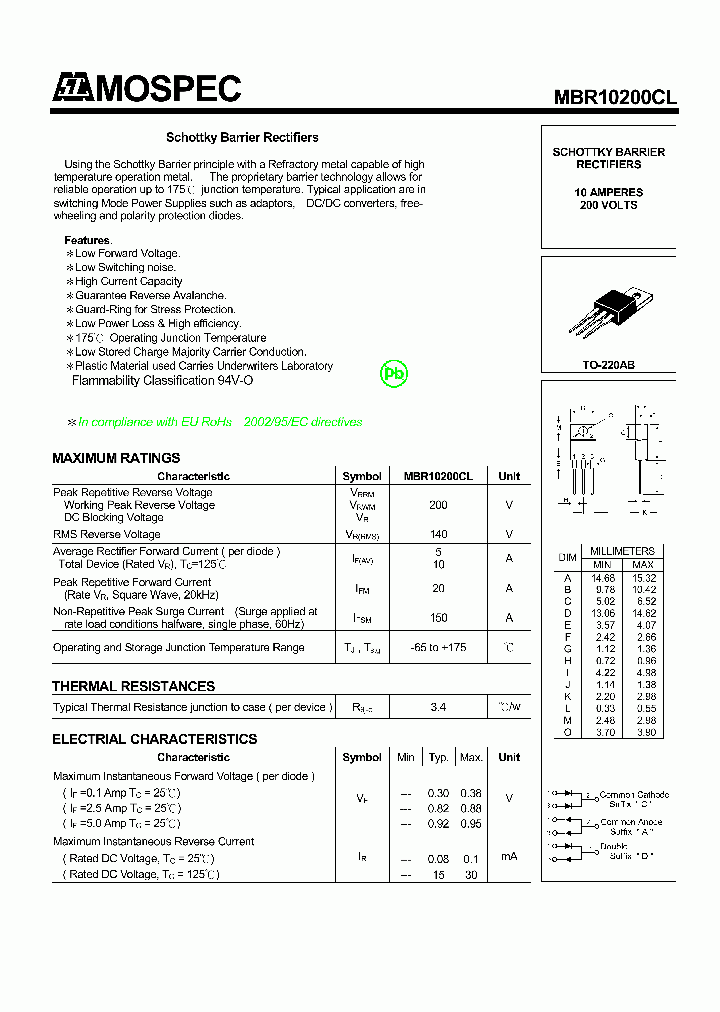 MBR10200CL_8694333.PDF Datasheet