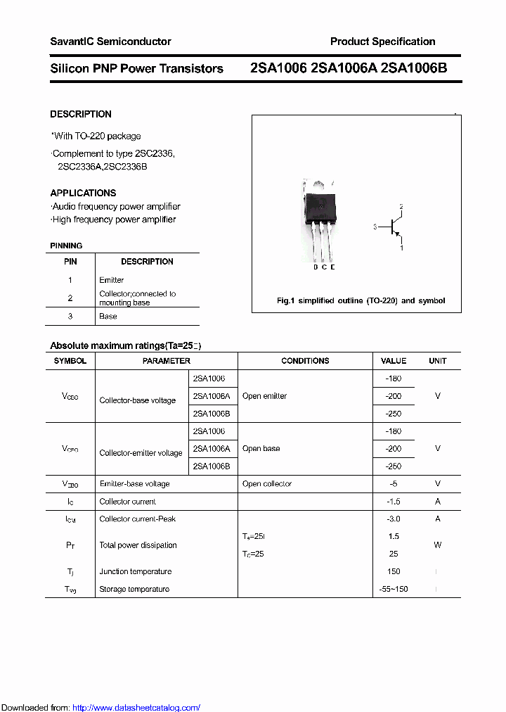 2SA1006_8697511.PDF Datasheet