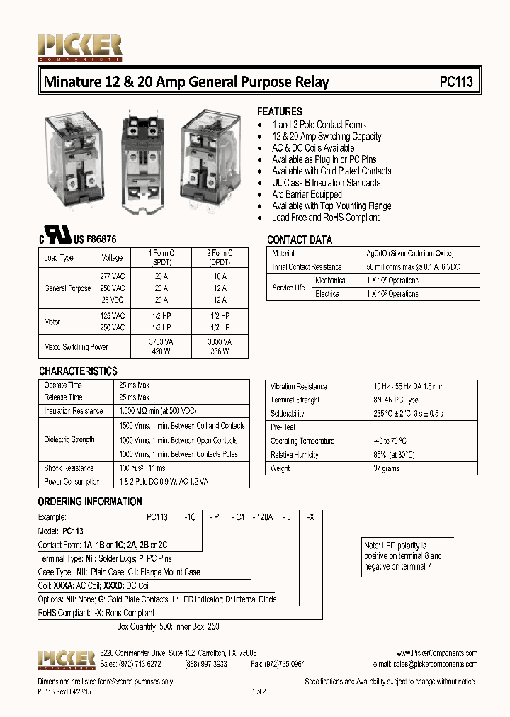PC113-1B-P-NIL-120A-D-X_8698845.PDF Datasheet
