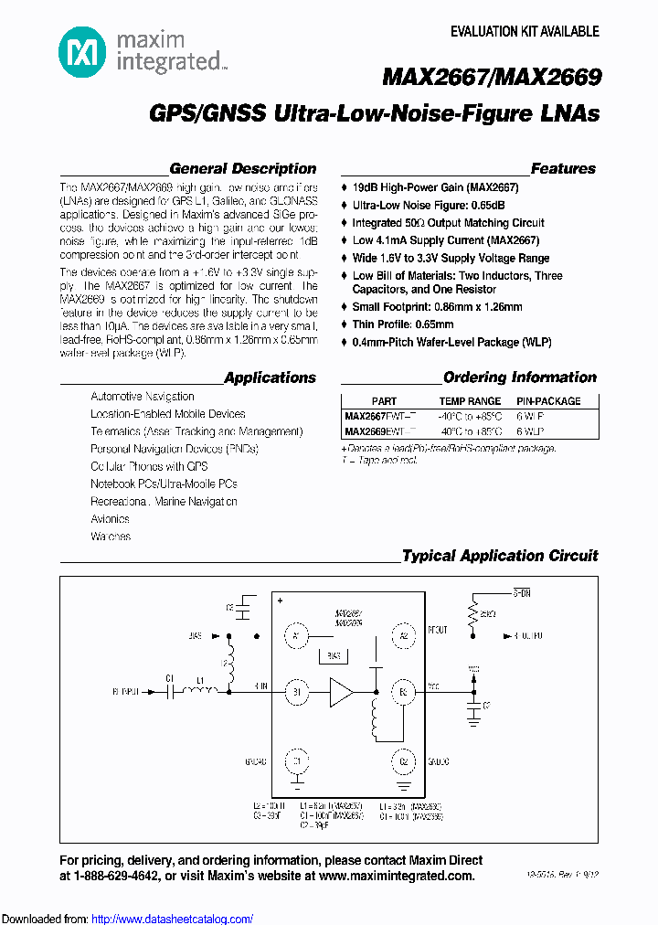 MAX2667EVKIT_8699227.PDF Datasheet