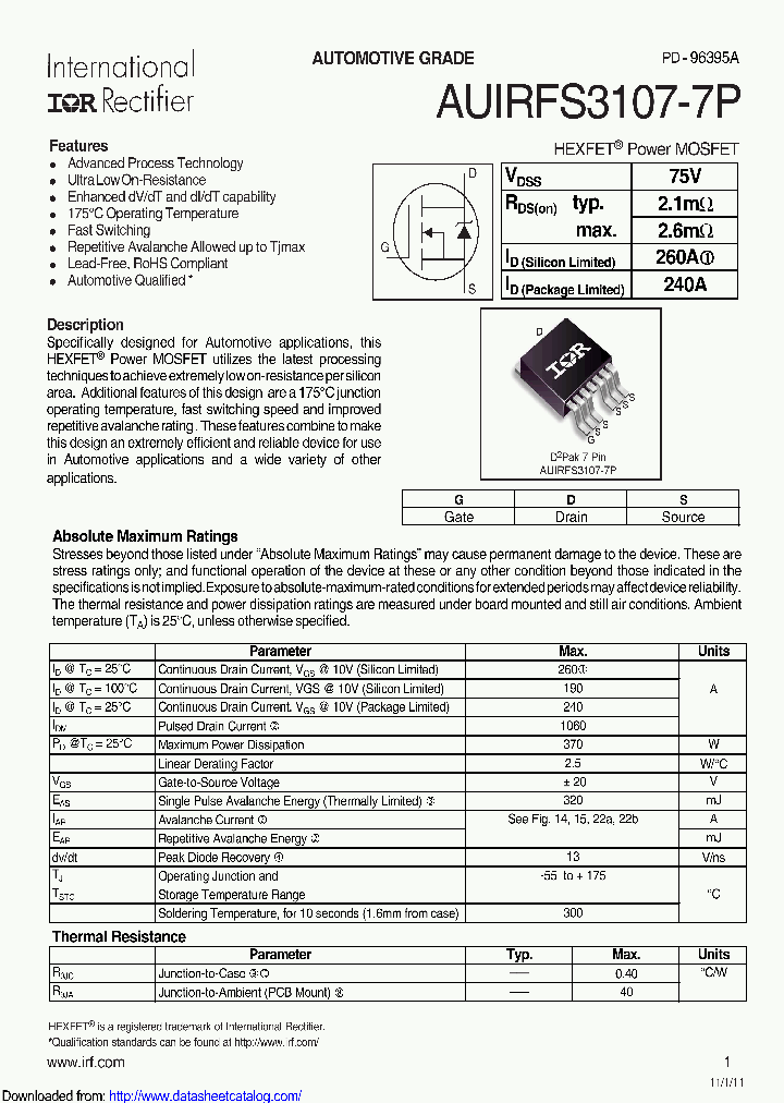 AUIRFS3107-7P_8701546.PDF Datasheet