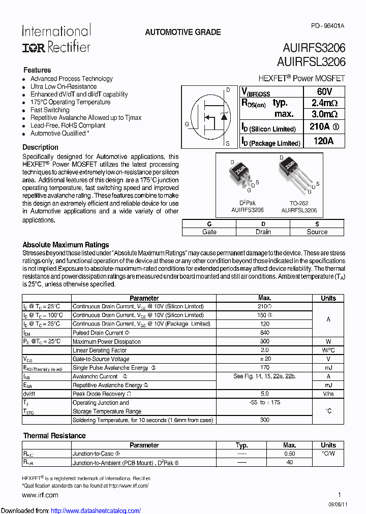 AUIRFS3206TRR_8701552.PDF Datasheet
