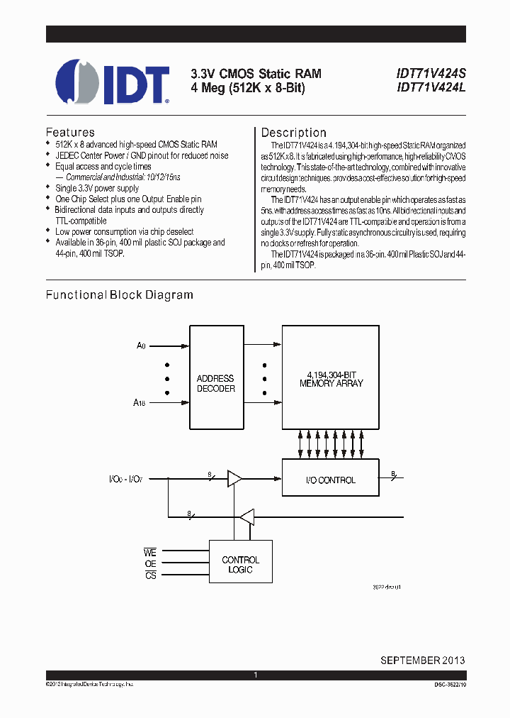 71V424S10YGI8_8702330.PDF Datasheet