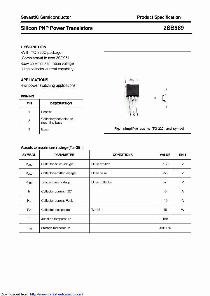 2SB869_8702399.PDF Datasheet