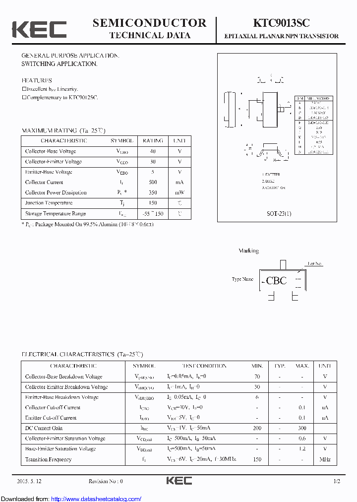 KTC9013SC_8702887.PDF Datasheet