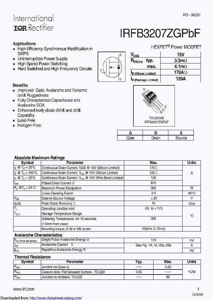 IRFB3207ZGPBF_8703524.PDF Datasheet