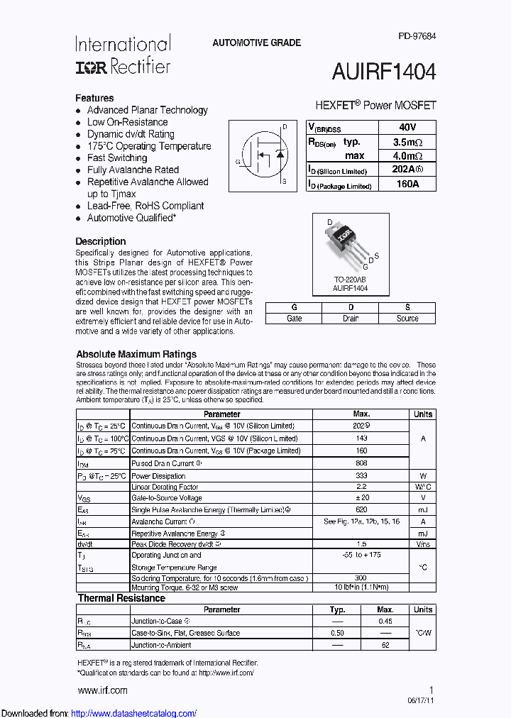 AUIRF1404_8704840.PDF Datasheet