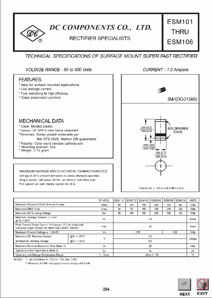 ESM101_8705164.PDF Datasheet