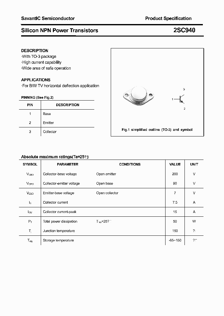2SC940_8706230.PDF Datasheet