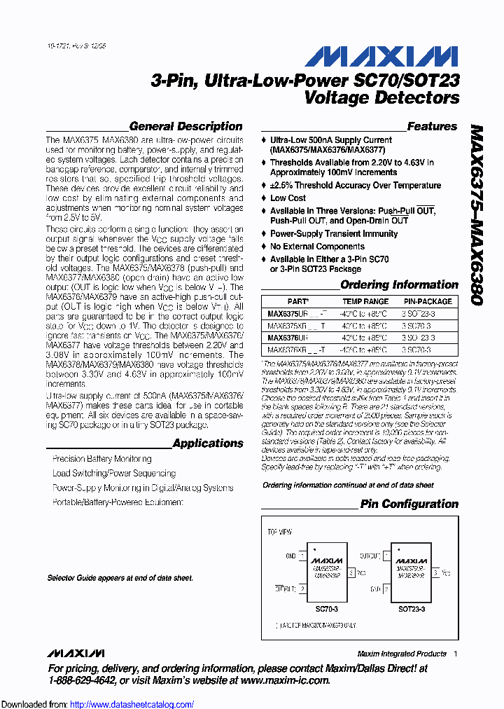 MAX6378UR46T_8710245.PDF Datasheet
