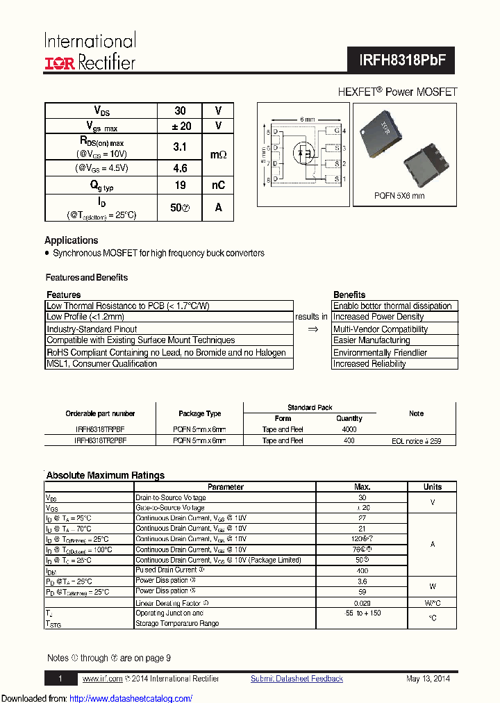 IRFH8318TR2PBF_8710049.PDF Datasheet
