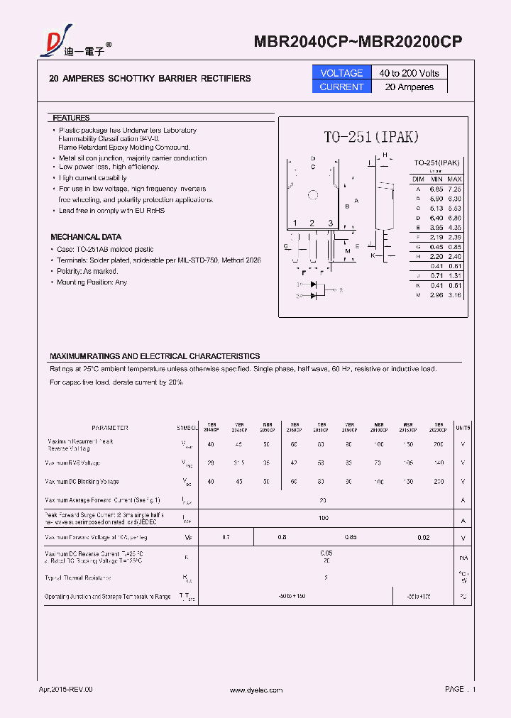 MBR2040CP_8710547.PDF Datasheet