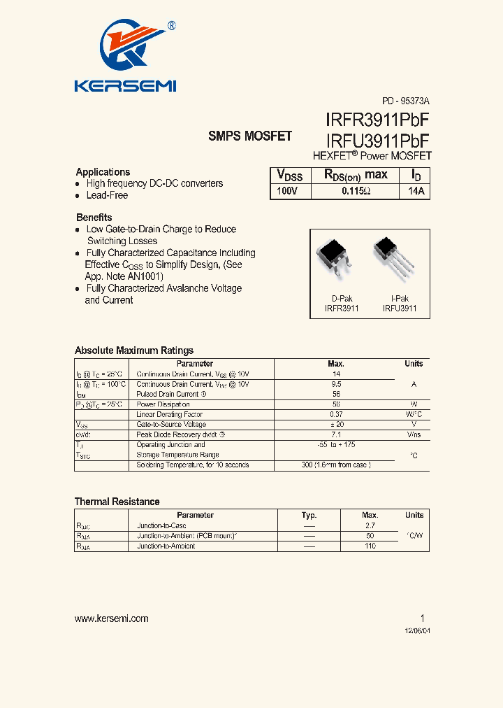 IRFR3911PBF_8711018.PDF Datasheet
