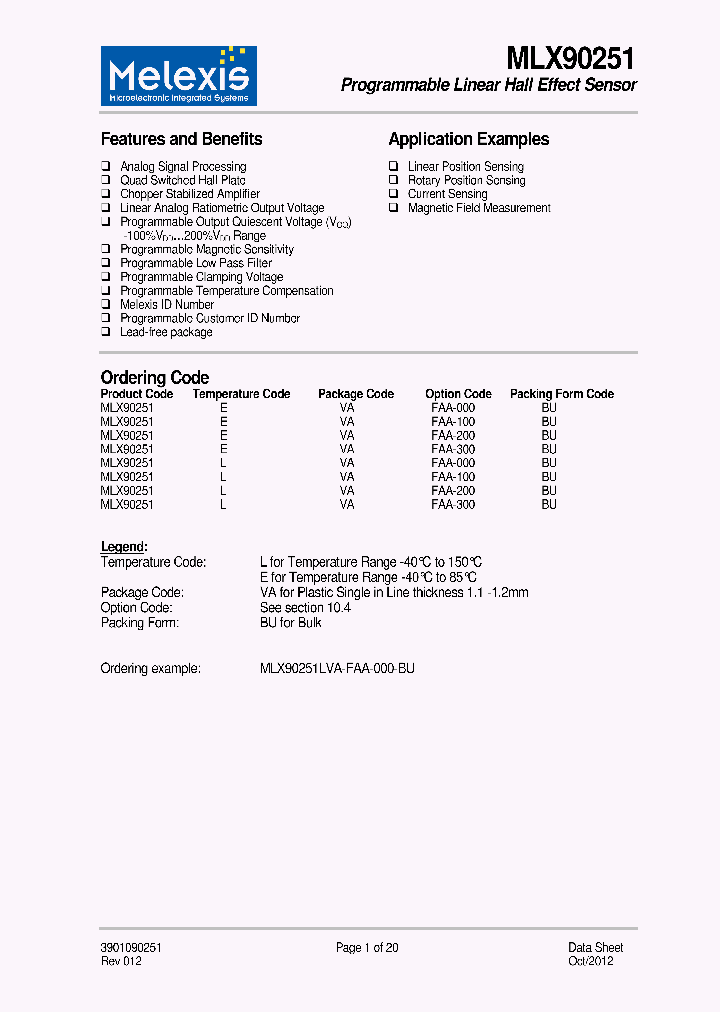MLX90251EVAFAA-200BU_8712110.PDF Datasheet