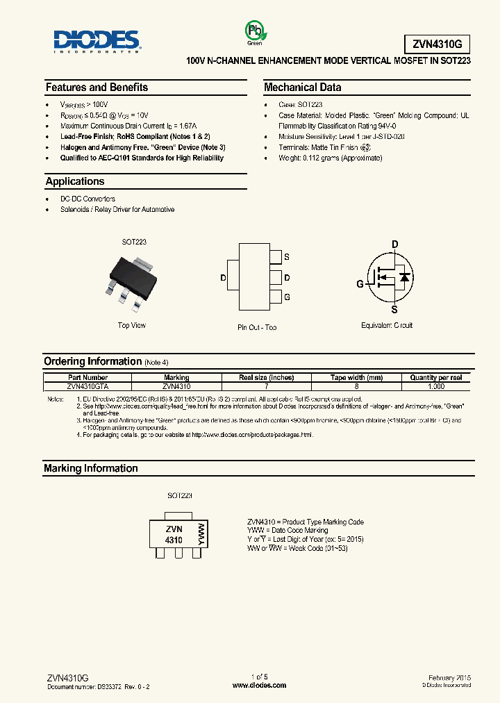 ZVN4310G-15_8712419.PDF Datasheet