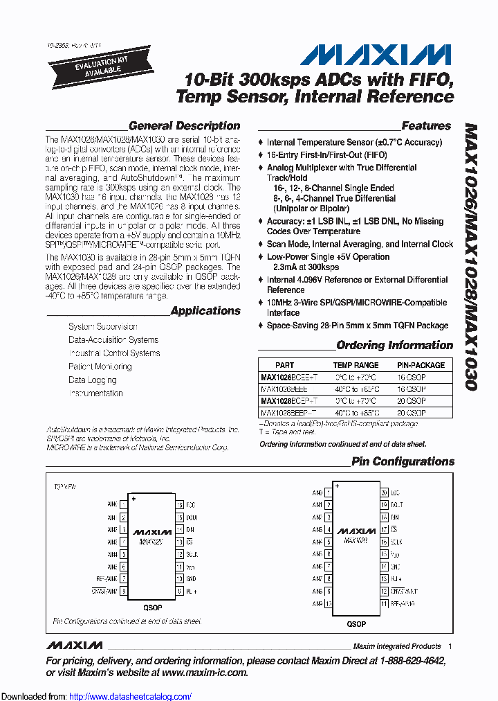 MAX1030BCEGT_8714173.PDF Datasheet