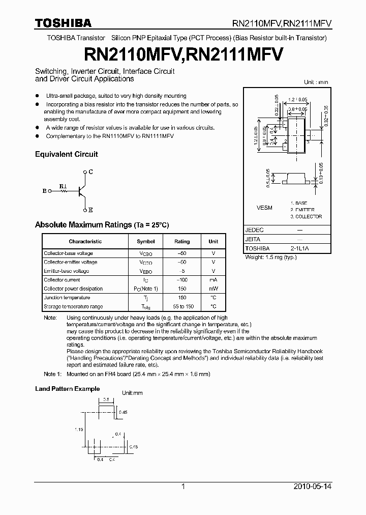 RN2110MFV_8716788.PDF Datasheet