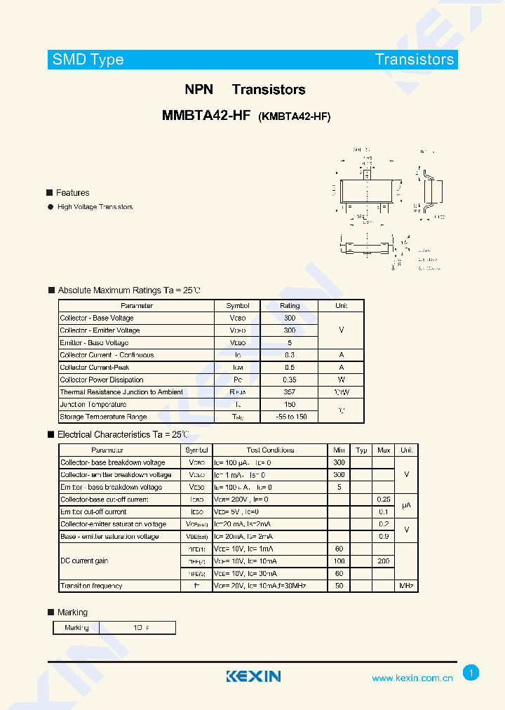 MMBTA42-HF-15_8716776.PDF Datasheet