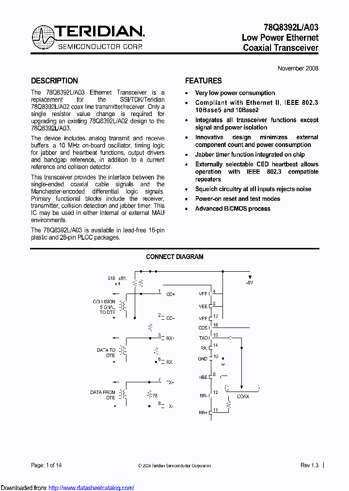 78Q8392LA03-CHRF_8717791.PDF Datasheet
