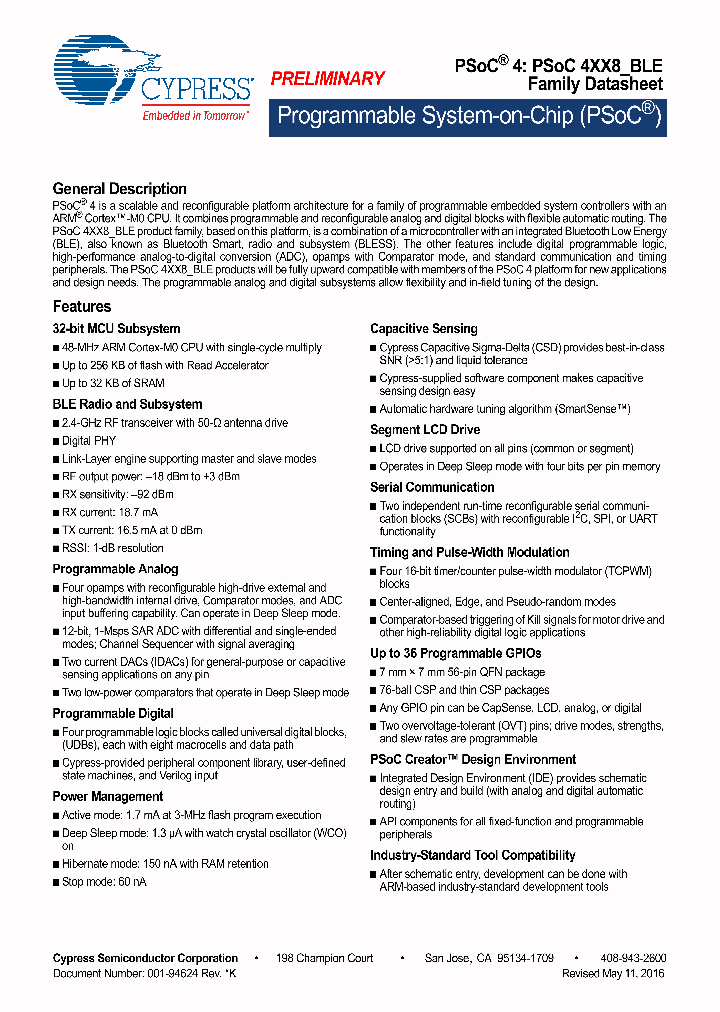 CY8C4128LQI-BL453_8718632.PDF Datasheet