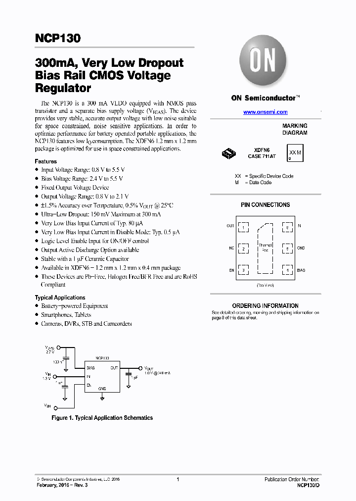 NCP130AMX210TCG_8719275.PDF Datasheet