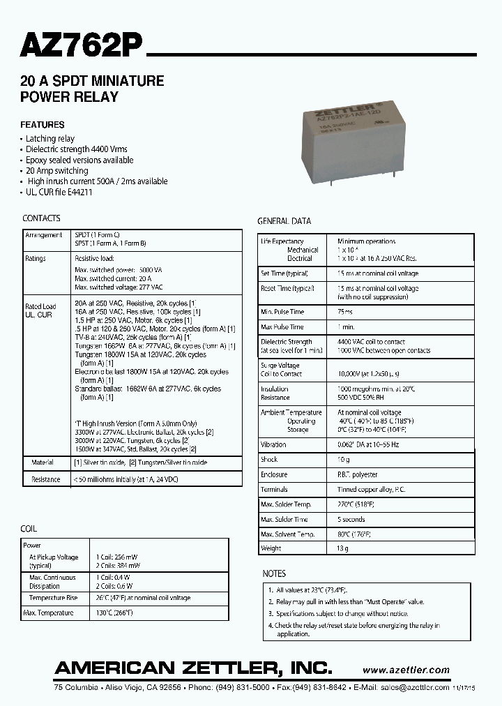 AZ762P1-1CE-24D_8719324.PDF Datasheet