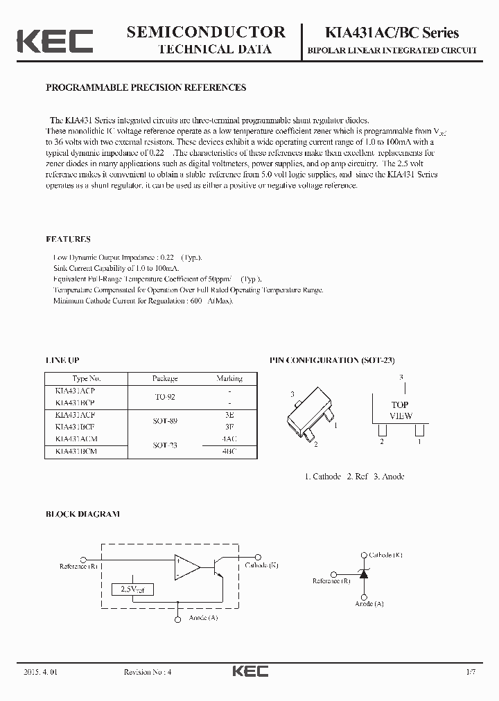 KIA431AC_8719580.PDF Datasheet