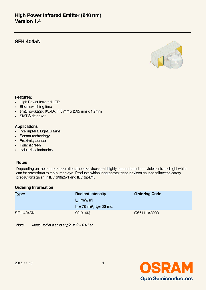 SFH4045N_8720751.PDF Datasheet