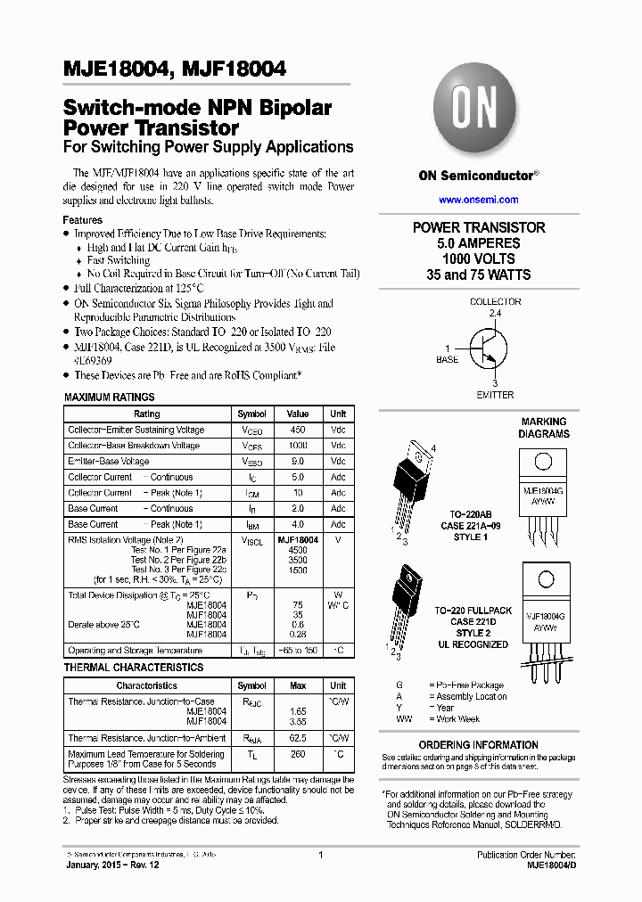 MJF18004G_8722384.PDF Datasheet