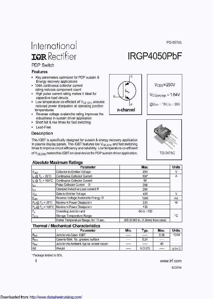IRGP4050PBF_8724626.PDF Datasheet