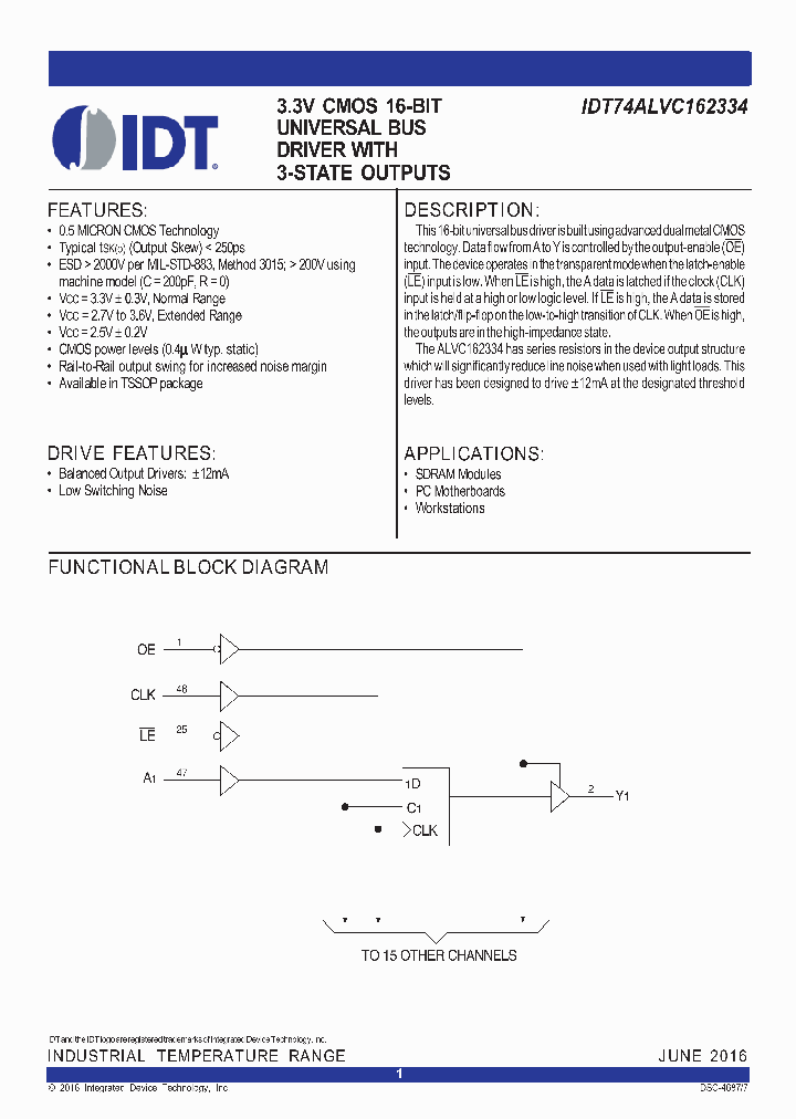 IDT74ALVC162334_8725745.PDF Datasheet