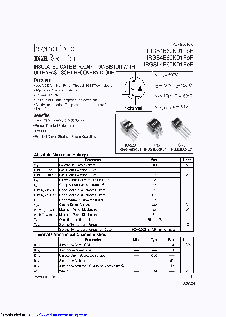 IRGSL4B60KD1PBF_8726851.PDF Datasheet